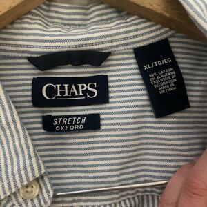 CHAPS STRIPED BUTTON UP